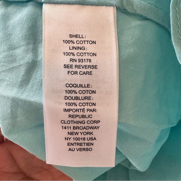 T Tahari Eyelet Midi Dress Blue Off-Shoulder Smocked Bodice Tiered NWT Sz XS - Picture 9 of 15